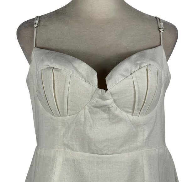 NWT Selfie Leslie Devoted Structured Bust Cami Strap Mini Dress in White Sz XL - Picture 6 of 12